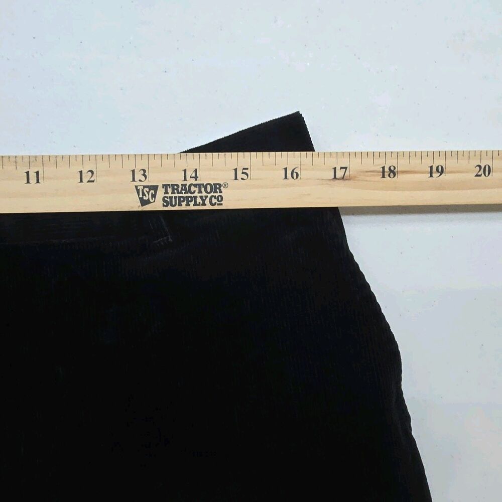 LL Bean Corduroy Pants Womens 16P Black Slash Pockets Cowgirl Casual Classic Fit - Picture 4 of 9